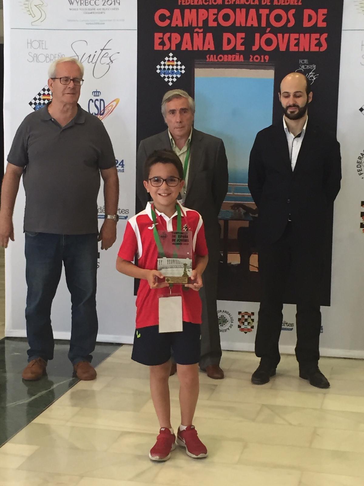 Campeon de Espa&ntilde;a JAVIER HABANS Sub 12 2019 de R&aacute;pidas Salobre&ntilde;a